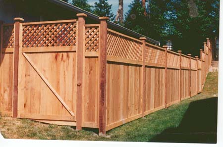 Custom wood fence install, NW Arkansas